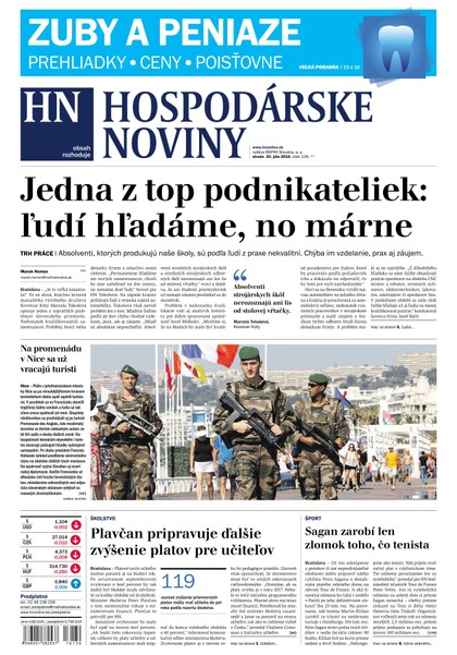 E-magazín Hospodárske noviny 20.07.2016 - MAFRA Slovakia, a.s.