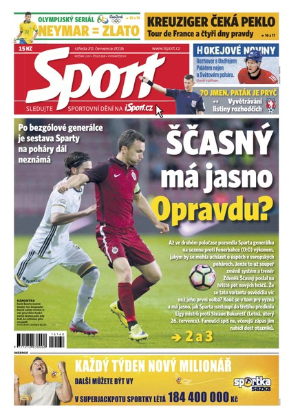 E-magazín Sport - 20.7.2016 - CZECH NEWS CENTER a. s.