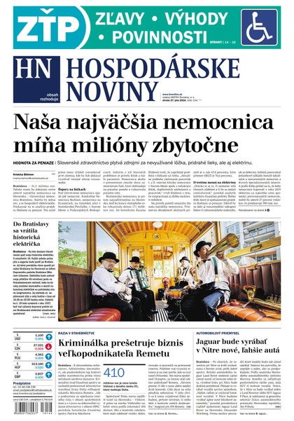 E-magazín Hospodárske noviny 27.07.2016 - MAFRA Slovakia, a.s.