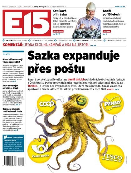 E-magazín E15 27.7.2016 - Czech Media Invest
