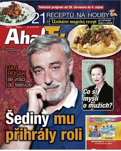 E-magazín AHA! Tv - 28.7.2016 - CZECH NEWS CENTER a. s.