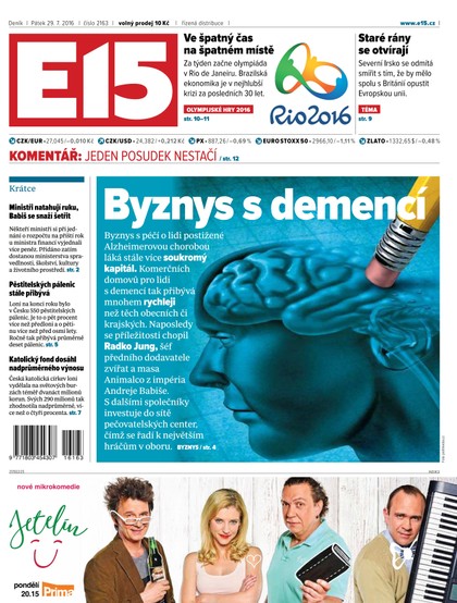 E-magazín E15 29.7.2016 - Czech Media Invest