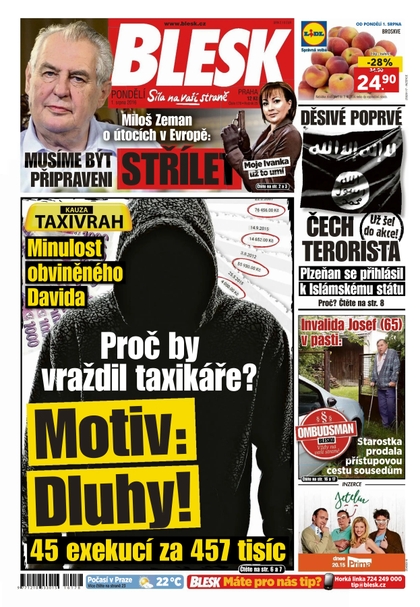 E-magazín Blesk - 1.8.2016 - CZECH NEWS CENTER a. s.