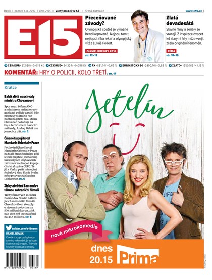 E-magazín E15 1.8.2016 - Czech Media Invest