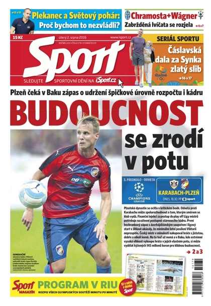 E-magazín Sport - 2.8.2016 - CZECH NEWS CENTER a. s.