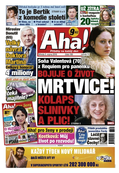 E-magazín AHA! - 3.8.2016 - CZECH NEWS CENTER a. s.
