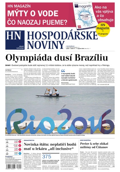 E-magazín Hospodárske noviny 05.08.2016 - MAFRA Slovakia, a.s.