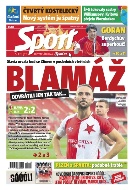 E-magazín Sport - 9.8.2016 - CZECH NEWS CENTER a. s.