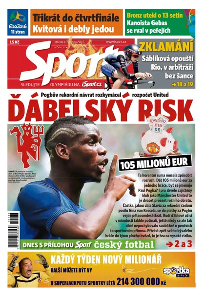 E-magazín Sport - 10.8.2016 - CZECH NEWS CENTER a. s.