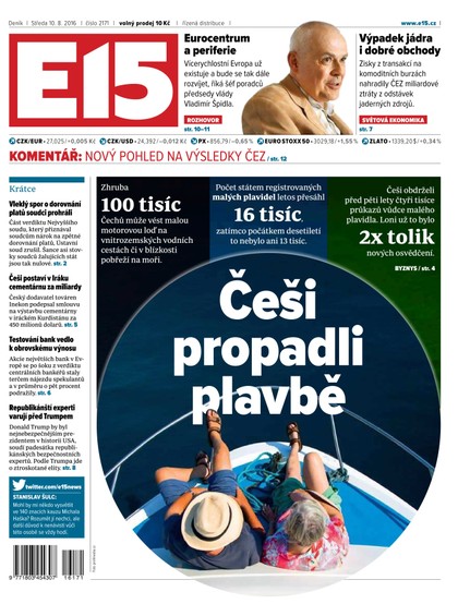 E-magazín E15 10.8.2016 - Czech Media Invest
