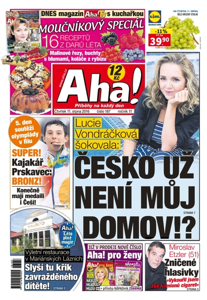 E-magazín AHA! - 11.8.2016 - CZECH NEWS CENTER a. s.