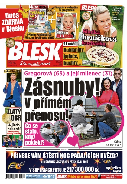 E-magazín Blesk - 12.8.2016 - CZECH NEWS CENTER a. s.