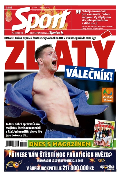 E-magazín Sport - 12.8.2016 - CZECH NEWS CENTER a. s.