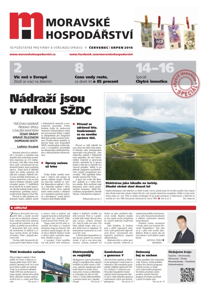E-magazín MH srpen 2016 - Magnus Regio, vydavatel Moravského hospodářství