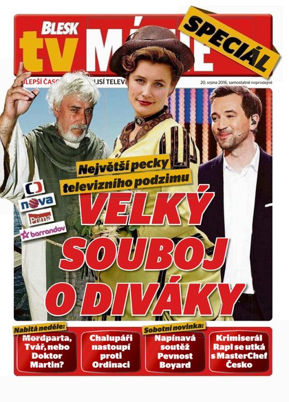 E-magazín Blesk Tv manie - 20.8.2016 - CZECH NEWS CENTER a. s.