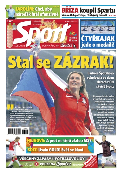 E-magazín Sport - 20.8.2016 - CZECH NEWS CENTER a. s.