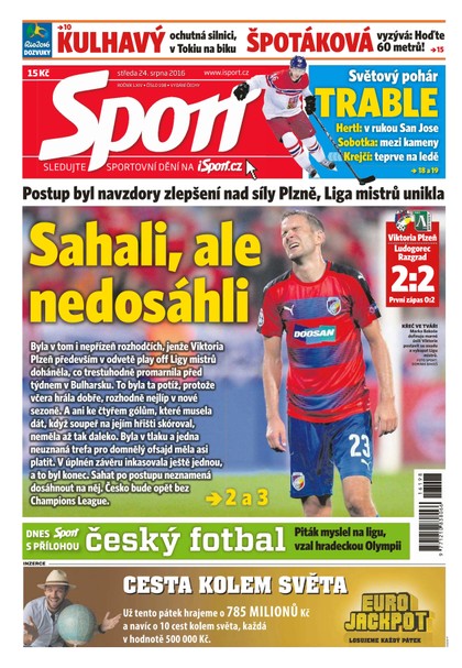 E-magazín Sport - 24.8.2016 - CZECH NEWS CENTER a. s.