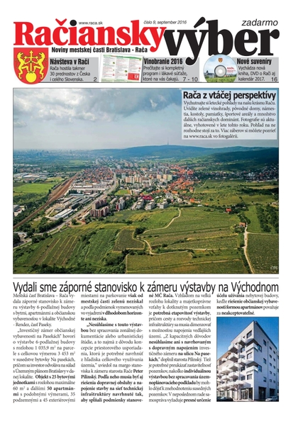 E-magazín 9,2016 - Miestny úrad Bratislava - Rača