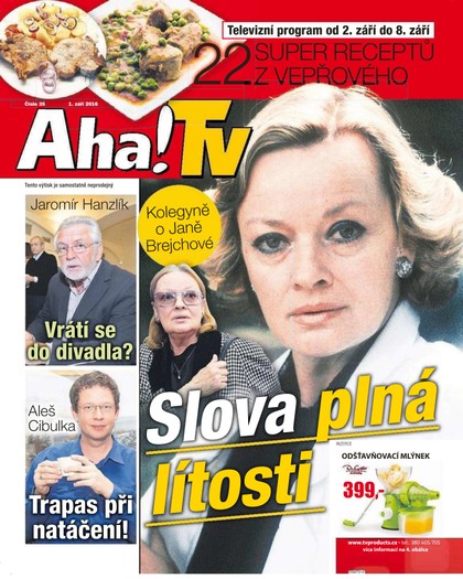 E-magazín AHA! Tv - 1.9.2016 - CZECH NEWS CENTER a. s.