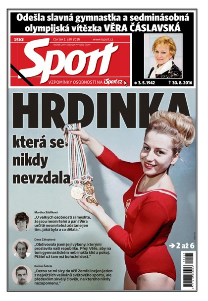 E-magazín Sport - 1.9.2016 - CZECH NEWS CENTER a. s.