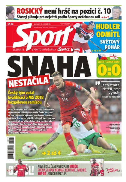 E-magazín Sport - 5.9.2016 - CZECH NEWS CENTER a. s.