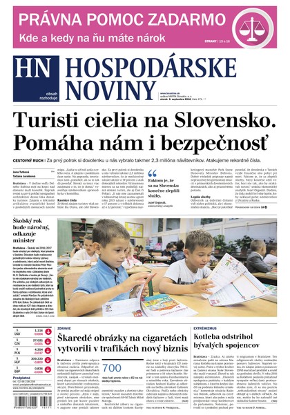 E-magazín Hospodárske noviny 06.09.2016 - MAFRA Slovakia, a.s.