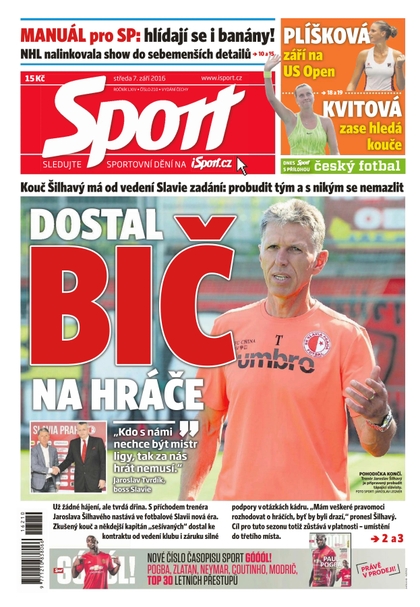 E-magazín Sport - 7.9.2016 - CZECH NEWS CENTER a. s.