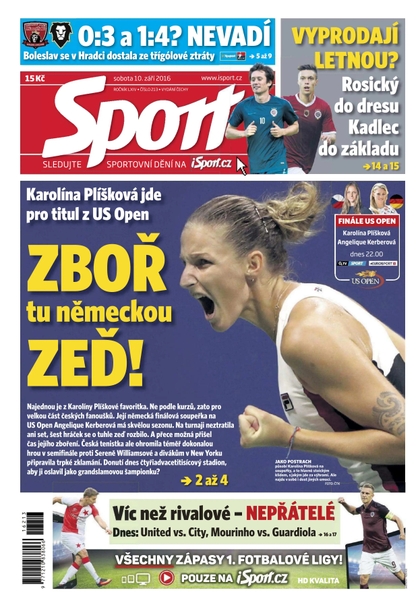 E-magazín Sport - 10.9.2016 - CZECH NEWS CENTER a. s.