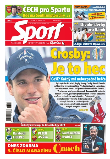 E-magazín Sport - 15.9.2016 - CZECH NEWS CENTER a. s.