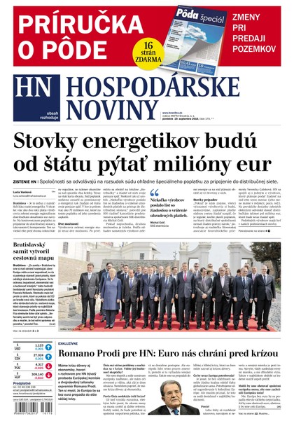 E-magazín Hospodárske noviny 19.09.2016 - MAFRA Slovakia, a.s.