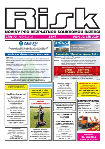 E-magazín Risk 73/2016 - Risk
