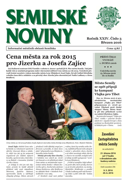 E-magazín Semilské Noviny - 3/2016 - Město Semily