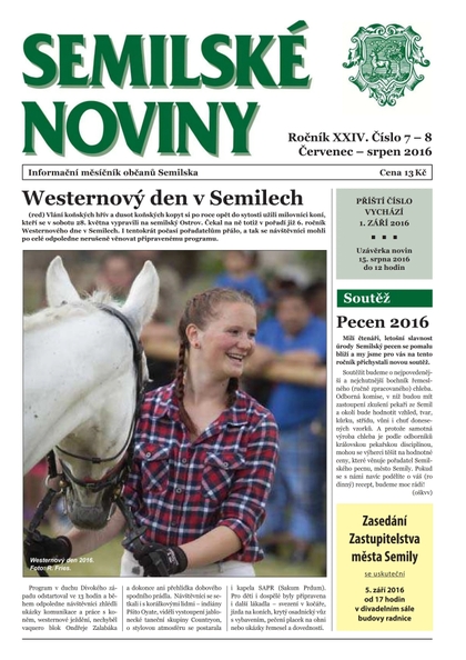 E-magazín Semilské Noviny - 7-8/2016 - Město Semily