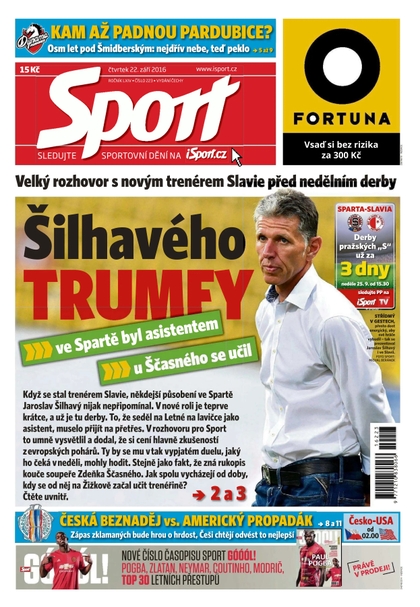 E-magazín Sport - 22.9.2016 - CZECH NEWS CENTER a. s.