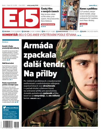 E-magazín E15 23.9.2016 - Czech Media Invest