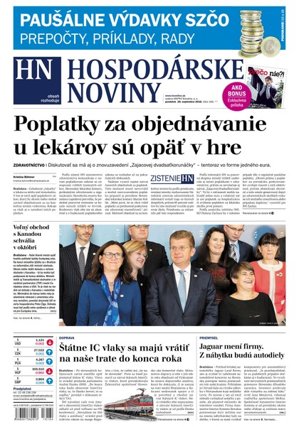 E-magazín Hospodárske noviny 26.09.2016 - MAFRA Slovakia, a.s.