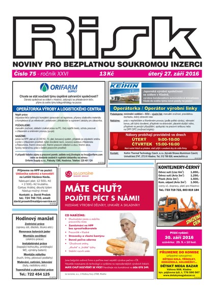 E-magazín Risk 75/2016 - Risk