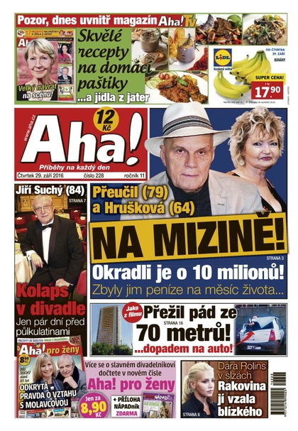 E-magazín AHA! - 29.9.2016 - CZECH NEWS CENTER a. s.