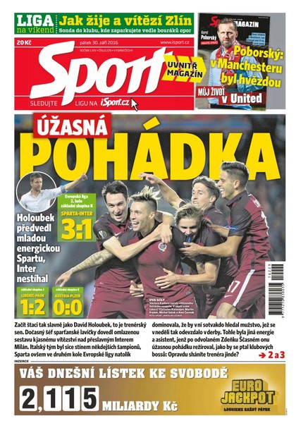 E-magazín Sport - 30.9.2016 - CZECH NEWS CENTER a. s.
