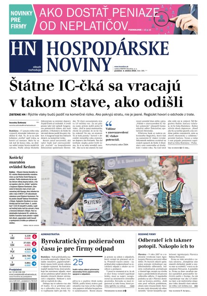 E-magazín Hospodárske noviny 03.10.2016 - MAFRA Slovakia, a.s.
