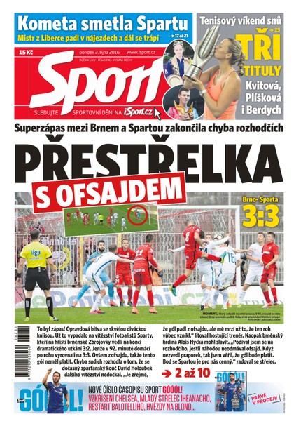 E-magazín Sport - 3.10.2016 - CZECH NEWS CENTER a. s.