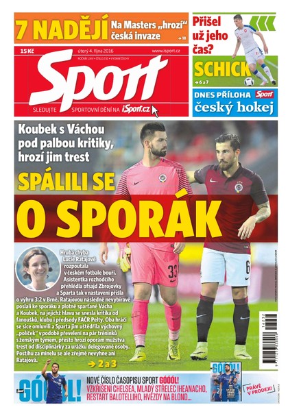 E-magazín Sport - 4.10.2016 - CZECH NEWS CENTER a. s.