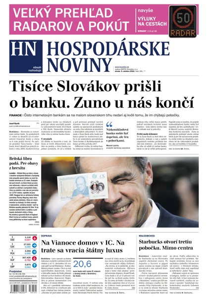E-magazín Hospodárske noviny 5.10.2015 - MAFRA Slovakia, a.s.