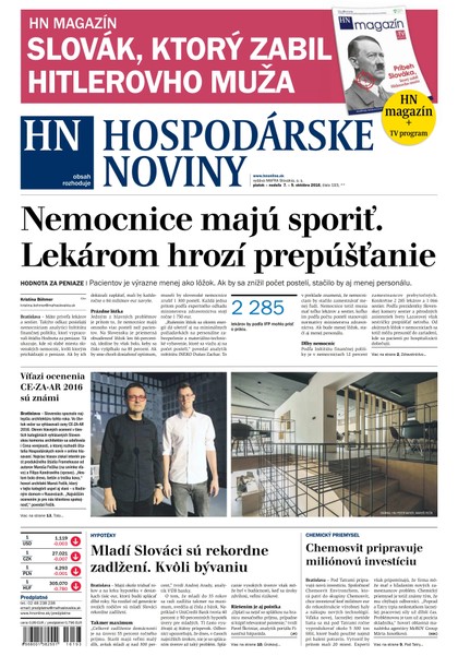 E-magazín Hospodárske noviny 07.10.2016 - MAFRA Slovakia, a.s.