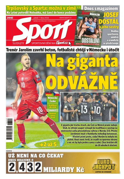 E-magazín Sport - 7.10.2016 - CZECH NEWS CENTER a. s.
