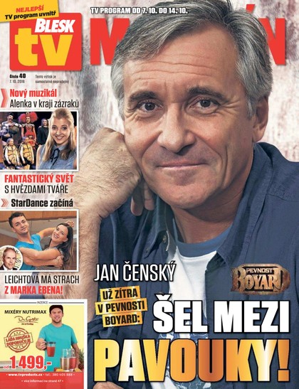 E-magazín Blesk Tv magazín - 7.10.2016 - CZECH NEWS CENTER a. s.