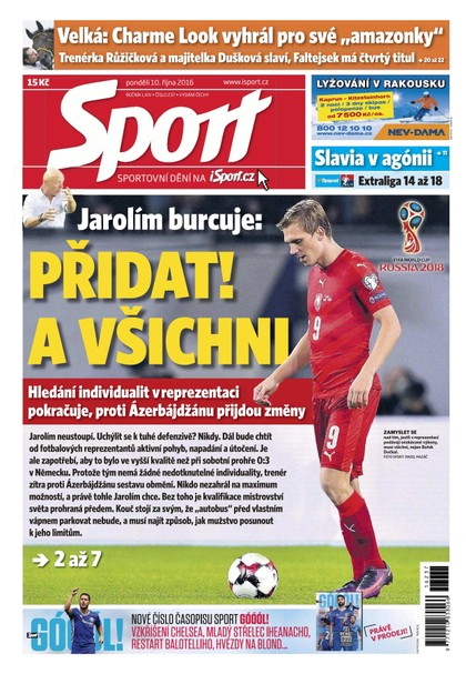 E-magazín Sport - 10.10.2016 - CZECH NEWS CENTER a. s.