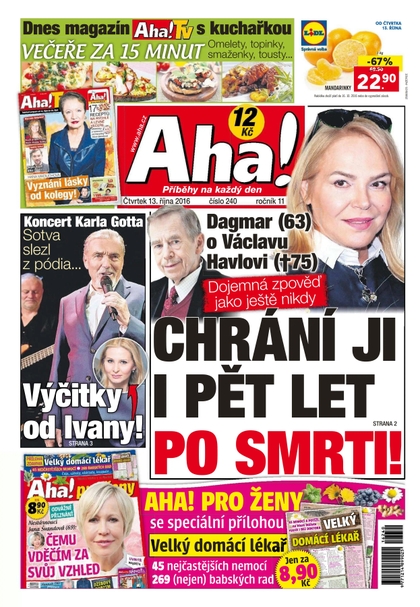 E-magazín AHA! - 13.10.2016 - CZECH NEWS CENTER a. s.