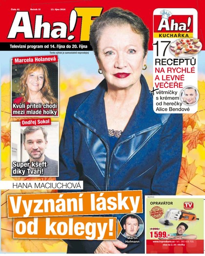E-magazín Příloha AHA! Tv - 13.10.2016 - CZECH NEWS CENTER a. s.