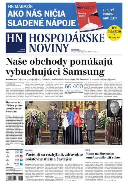 E-magazín Hospodárske noviny 14.10.2016 - MAFRA Slovakia, a.s.